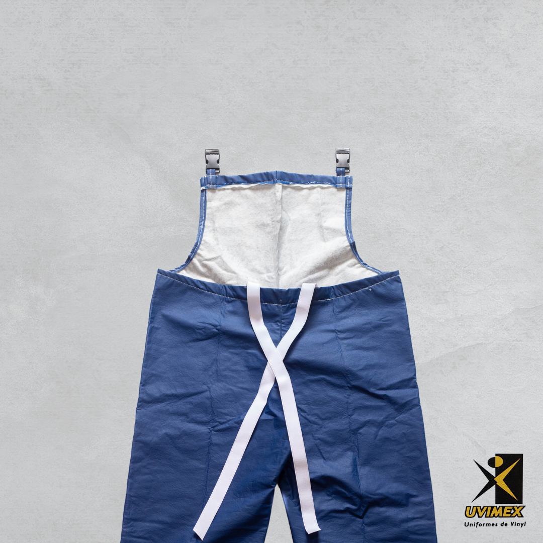 Pantalón de vinyl con peto Color Azul