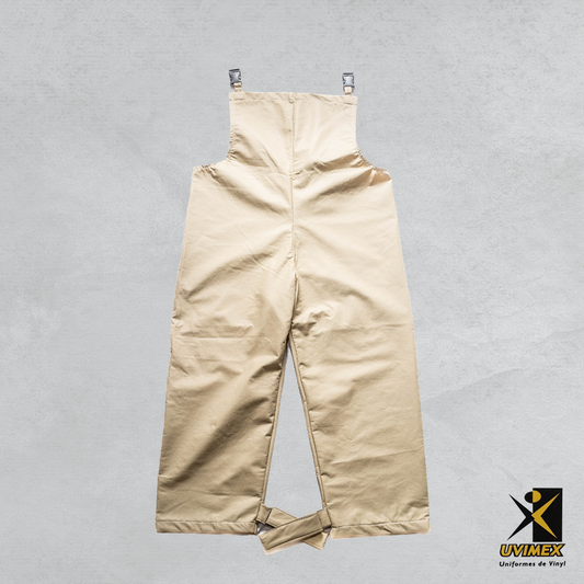 Pantalón de vinyl con peto Color Beige